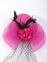 Graceful Tissu noir gaze Hat mariage 13cm Pour Brides