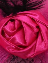 Graceful Tissu noir gaze Hat mariage 13cm Pour Brides
