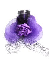 Graceful Tissu noir gaze Hat mariage 13cm Pour Brides
