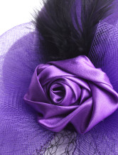 Graceful Tissu noir gaze Hat mariage 13cm Pour Brides