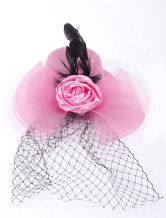 Graceful Tissu noir gaze Hat mariage 13cm Pour Brides