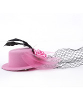 Graceful Tissu noir gaze Hat mariage 13cm Pour Brides