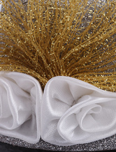 Graceful Argent Jaune Feather appliques de mariage Hat 13cm Pour Brides