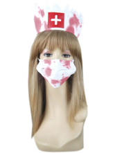 Infirmière Zombie satin Halloween Costume Scary