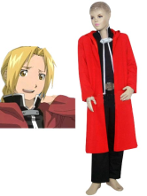 Red And Black Uniform Cloth FullMetal Alchemist Edward Elric Kids Cosplay Costume