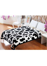 Superbe noir blanc 200 * 230 cm Raschel lit courtepointe