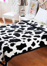 Superbe noir blanc 200 * 230 cm Raschel lit courtepointe