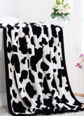 Superbe noir blanc 200 * 230 cm Raschel lit courtepointe