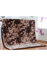 Superbe brune 200 * 230 cm Raschel lit courtepointe