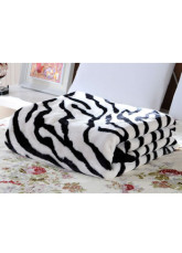 Superbe brun blanc 200 * 230 cm Raschel lit courtepointe