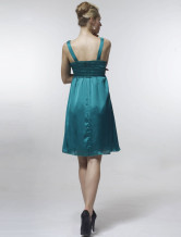 Red Sweet Organza With Satin Womens Evening Dress