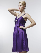 Red Sweet Organza With Satin Womens Evening Dress