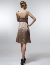 Red Sweet Organza With Satin Womens Evening Dress