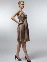 Red Sweet Organza With Satin Womens Evening Dress
