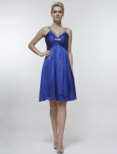 Red Sweet Organza With Satin Womens Evening Dress