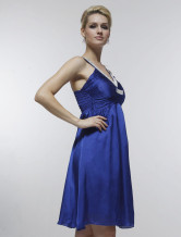 Red Sweet Organza With Satin Womens Evening Dress
