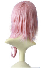 Perruque de cosplay rose de 70cm pour Fantaisie Finale Foudre 