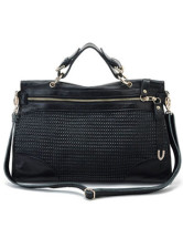 Fourre-tout  Féminin Cuir de Vache Fuir Noir Retro 39*15*26cm 
