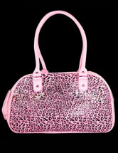 Sacs de transport Pour Chien 41.91*17.78*26.67cm  PU imprimé Léopard Rose Mignon 