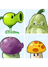 Popular Plants VS Zombies 170*55cm PVC Removable Wall Decor Sticker