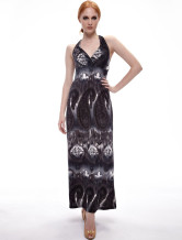 Elegent gris glace Slik Womens Maxi Dress