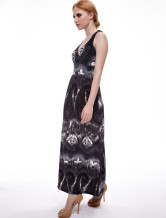Elegent gris glace Slik Womens Maxi Dress