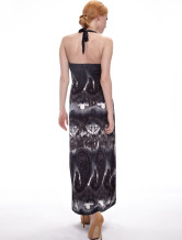 Elegent gris glace Slik Womens Maxi Dress