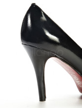 Escarpins noires et vernies de 4 3/4'' talons 