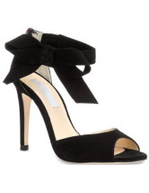Sandales noires à talons hauts avec zip 