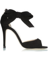 Sandales noires à talons hauts avec zip 