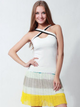 Club Féminin 96% Polyester 4% Spandex Blanc Fantastique 