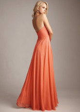 Elegant Purple Chiffon Sweetheart Floor Length Womens Bridesmaid Dress