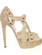 Abricot Suede 4 10.7  '' High Fashion Sandales talon
