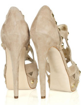 Abricot Suede 4 10.7  '' High Fashion Sandales talon
