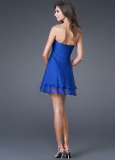 Robe de fête de la rentrée en couleur de saphir d'A-ligne 