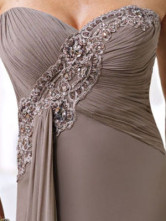 Fancy Brown Chiffon Sweetheart A-Line Mother of The Bride Dress