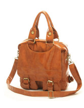 23*9*33cm Popular Retro Brown 23*9*33cm PU Womens Convertible Bag