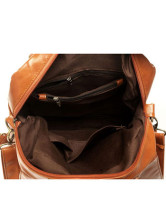23*9*33cm Popular Retro Brown 23*9*33cm PU Womens Convertible Bag