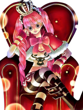 White Red One Piece Peiluona Uniform Cloth Cosplay Costume