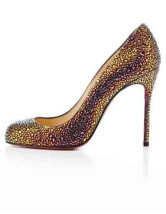 3 9/10'' High Heel Purple Lint Womens Fashion Shoes