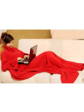 Warm Polar Fleece Blanket with Sleeves