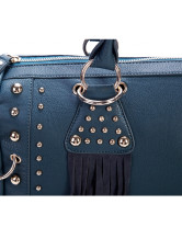 Fourre-tout Féminin Gland PU Bleu Marine de la mode 