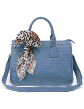 ファッションのソフト牛革 Leopard スカーフ装飾レディース トートバッグ