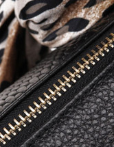 ファッションのソフト牛革 Leopard スカーフ装飾レディース トートバッグ