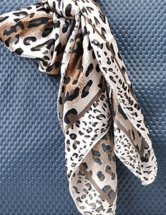 ファッションのソフト牛革 Leopard スカーフ装飾レディース トートバッグ