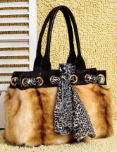 Bolsa de Tote marr&oacute;n Cony vendaje pelo Zip PU de mujeres de luz