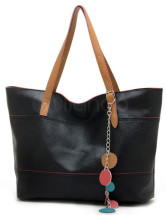 Fourre-tout Féminin PU Ange Simple Noir 46*15*30cm de la mode 