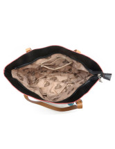 Fourre-tout Féminin PU Ange Simple Noir 46*15*30cm de la mode 