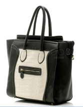 Fourre-tout Féminin 33*19*31cm Motif lol Drole Noir Blanc 