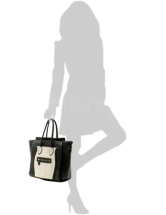 Fourre-tout Féminin 33*19*31cm Motif lol Drole Noir Blanc 